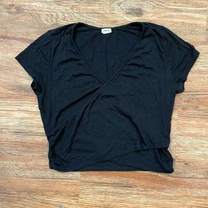 Cute faux wrap crop top